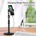 Sounce Universal Mobile Stand for Table with Adjustable Height, 360 Degree Rotation Mobile Holder for Table & Bed Compatible with All Smartphones(Black) (SHLDUP-BK5)