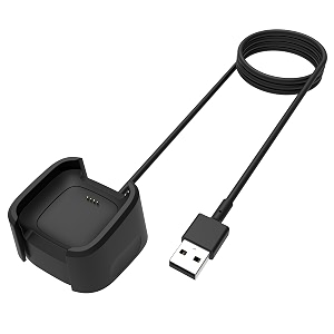 sounce usb charging cable for fitbit versa liteversaversa special edition replacement usb charging dock station with 33ft cable cord for versa smartwatch black