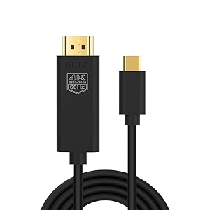 sounce usb type c to hdmi cable with 4k30hz 2k144hz resolution 48gbps ultra high speed cord for laptop macbook proair ps5 chromebook tv ipad amp tab 18 meter 6ft - black