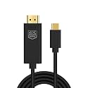 Sounce USB Type C to HDMI Cable with 4K@30Hz, 2K@144Hz Resolution, 48Gbps Ultra High Speed Cord for Laptop, MacBook Pro/Air, Ps5, Chromebook, TV, iPad &amp; Tab 1.8 Meter (6FT) - Black