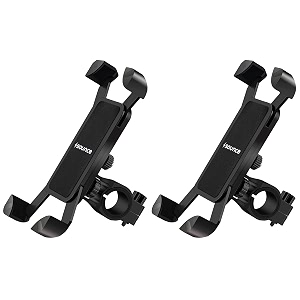 sounce waterproof new bike phone mount anti shake and stable 360 rotation bike bicycles accessories for any smartphone gps other devices between 35 and 65 inches pack of 2