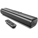 Sound Bar for TV, 50Watts-16 Inches Small Bluetooth Sound Bar with HDMI(ARC), Optical, AUX and USB Inputs, Wall Mountable TV Soundbar with Remote Control and Surround Sound for Smart TV, PC, Gaming