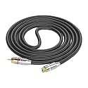 Sound Extension Cable High Durability Sound Cord for Subwoofer Amplifiers HiFi Systems with Gold Plate Connectors