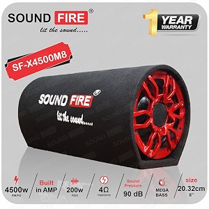 sound fire sf-x4500m8 8-inch basstube with in-built amplifier subwoofer powered rms power 200 w