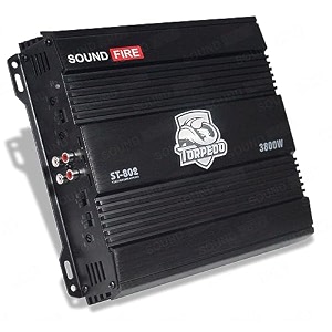 sound fire st-802 2 channel torpedo series 3800w max power output high power mosfet class ab car amplifier