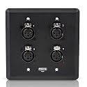 Sound Tools WallCAT Female XLR Black – 4 Channel XLR Wall Plate