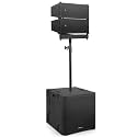 Sound Town ZETHUS Series Line Array Speaker System with Two 6.5-inch Powered Line Speakers, One 18-inch Subwoofer, Flying Frame and Stand (ZS-A26X2-18S)