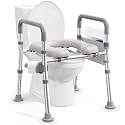 soundfuse Heavy Duty Raised Toilet Seat with Handles for Senior, 400 lbs