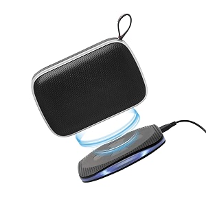 soundlogic freedom 5 watts portable bluetooth true wireless speaker tws with hd sound built-in bass boostermicro sd card slotusb port with wirless charger and 5 hours of battery life black
