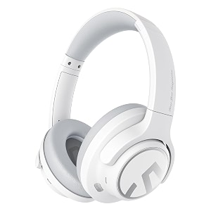 soundpeats space hybrid active noise cancelling headphones wireless over ear bluetooth headphones 123h playtime hi-res audio custom eq via app deep bass comfort fit ear cups for home office travel