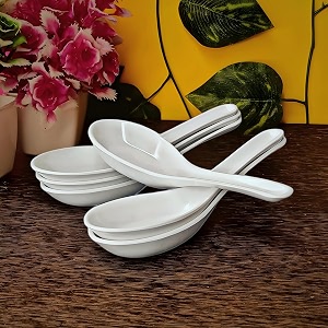 soup spoonmelamine soup spoon set of 6 microwave safe-pack of 6soup spoons 14cmwhite