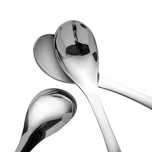 soup spoons stainless steel korean spoons asian soup spoons 55 inches long heavy duty asian style thick short handle stainless steel ramen spoons for soup cereals set of 6 6