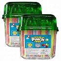 Sour Punch Twists, Sour Candy 6" Individually Wrapped Chewy Candy, 4 Assorted Fruity Flavors (Pack of 2)