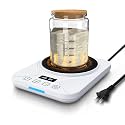 Sourdough Starter Warmer Mat with 24H Timer and Thermostat Control Smart Memory Warming On/Off - Fits Jars Up to 40oz - Perfect for Home Baking (Diamond White)