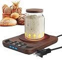 Sourdough Starter Warmer with Temperature Display,Sourdough Warming Mats 100℉ Electric Heating 12 Hours Timing Function Sourdough Heating Mat Bread for Baking Supplies Kitchen Bakers (Wood)