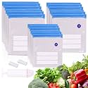 Reusable Sous Vide Bags 21 Pcs 3Size Vacuum Zipper Sealer Bag for Food,Vacuum Seal Bags with Hand Pump&amp;Sealing Clips for Sous Vide Cooking,Freezer Safe,Microwave Heating and Food Storage