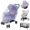 South to East Breathable Mosquito Net for Stroller with Drawstring, White