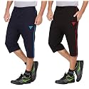 SOUTH TREE Mens Piping Capri or 3/4th with Side Pockets(Pack of 2)