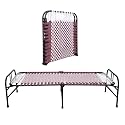 South Whales Single Folding Bed Cot - 3X6 Feet Portable Bed for Adults, Lightweight & Durable Synthetic Niwar with 1 Year Warranty (Brown)