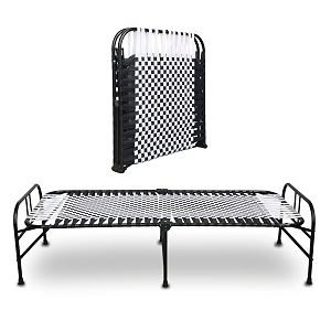 south whales single folding bed cot - 3x6 feet portable bed for adults lightweight amp durable synthetic niwar with 1 year warranty black