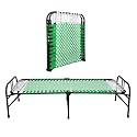 South Whales Single Folding Bed Cot - 3X6 Feet Portable Bed for Adults, Lightweight &amp; Durable Synthetic Niwar with 1 Year Warranty (Green)