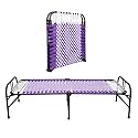 South Whales Single Folding Bed Cot - 3X6 Feet Portable Bed for Adults, Lightweight &amp; Durable Synthetic Niwar with 1 Year Warranty (Purple)