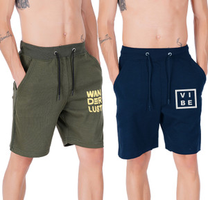 Southcity Graphic Print Men Green Blue Regular