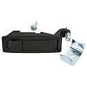 Southco C2-32-15 Series Powder Coated Zinc Alloy Adjustable Lever Hand Operated Compression Latch with Raised Trigger, Non-Locking, Black (Pack of 2)