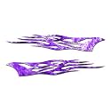 Southern Decalz Pair of Tribal Flames - Vinyl Decal Sticker - 12" x 5" - Purple Flames