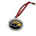 Southern Mississippi Ornament | Hand-Sculpted Christmas Tree Ornament | Intricately Crafted Metal Pewter Alma Mater Inlay