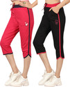 SOUTHTREE Women Pink, Black Capri