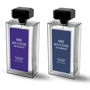 souvenir de care- day gift hamper set of 2 paradise spicy woodylong-lasting lab tested 100 ml each eau de parfum - 200 ml for men amp women
