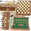 SOUVNEAR Wooden Handcrafted Foldable Magnetic Chess Board