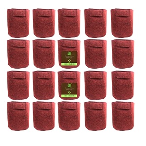 sow and grow 400 gsm eco friendly geo fabric plant grow bag suitable for terrace and flowers vegetable gardening 12x12 inch pack of 20
