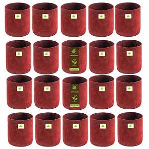sow and grow 400 gsm eco friendly geo fabric plant grow bag suitable for terrace and flowers vegetable gardening 9x9 inch pack of 20