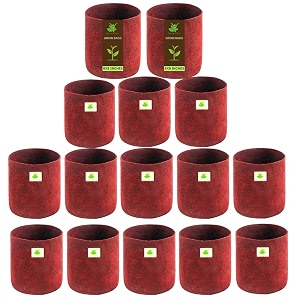 sow and grow 400 gsm eco friendly geo fabric plant grow bag suitable for terrace and flowers vegetable gardening 8x8 inch pack of 15