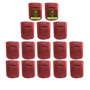 sow and grow 400 gsm eco friendly geo fabric plant grow bag suitable for terrace and flowers vegetable gardening 10x10 inch pack of 15