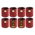 Sow and Grow 400 GSM Eco Friendly Geo Fabric Plant Grow Bag Suitable for Terrace and Flowers Vegetable Gardening 8x8 inch Pack of 8