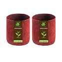 Sow and Grow 400 GSM Eco Friendly Geo Fabric Plant Grow Bag Suitable for Terrace and Flowers Vegetable Gardening 8x8 inch Pack of 2