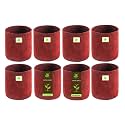 Sow and Grow 400 GSM Eco Friendly Geo Fabric Plant Grow Bag Suitable for Terrace and Flowers Vegetable Gardening 6x6 inch Pack of 8