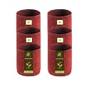 Sow and Grow 400 GSM Eco Friendly Geo Fabric Plant Grow Bag Suitable for Terrace and Flowers Vegetable Gardening 8x8 inch Pack of 6