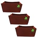 Sow and Grow Air Pruning Geo Fabric Grow Bags Size 18x9x9 inches || Heavy Duty 500 GSM || for Home, Terrace, Balcony Garden - Vegetables, Herbs || Set of 3