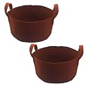 Sow and Grow Geo Fabric Grow Bags Size 36 x 18 inches | Heavy Duty 500 GSM | for Vegetables Like Carrot, Radish, Beet, Broccoli, Cauliflower, Fruits | for Terrace Garden | Set of 2