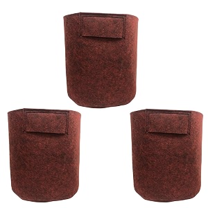 sow and grow geo fabric grow bags 500 gsm for terrace garden - grow vegetables leafy vegetables herbs on these smart fabric pots  size 15x15 inches  set of 3