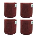 Sow and Grow Geo Fabric Grow Bags Size 8x8 Inches || Heavy Duty 500 GSM || for Garden - Fabric Pots Without Handles || Set of 4 Bags