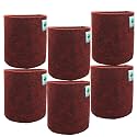 Sow and Grow 6-Pack 5x5 inches Grow Bags Heavy Duty 500GSM Thickened Nonwoven Plant Fabric Pots for Desktop Plants, Succulents, Small Plants || Small Size Without Handles, Multicolor