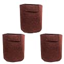 Sow and Grow Geo Fabric Grow Bags 500 GSM for Terrace Garden - Grow Vegetables, Leafy Vegetables, Herbs on These Smart Fabric Pots 10x10 Inches | Set of 3
