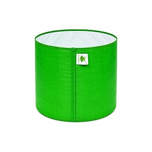 sow and grow hdpe uv protected 270 gsm round grow bags for terrace and backyard gardening planters for vegetable flower herbs and fruits green color reusable plant bags 24x18 inch 1