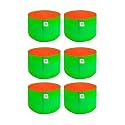Sow and Grow HDPE UV Protected 270 GSM Round Grow Bags for Terrace and Backyard Gardening Planters for Vegetable, Flower, Herbs and Fruits Green Color, Reusable Plant Bags (6x6 INCH, 6)
