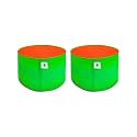 Sow and Grow HDPE UV Protected 270 GSM Round Grow Bags for Terrace and Backyard Gardening Planters for Vegetable, Flower, Herbs and Fruits Green Color, Reusable Plant Bags (15x9 INCH, 2)